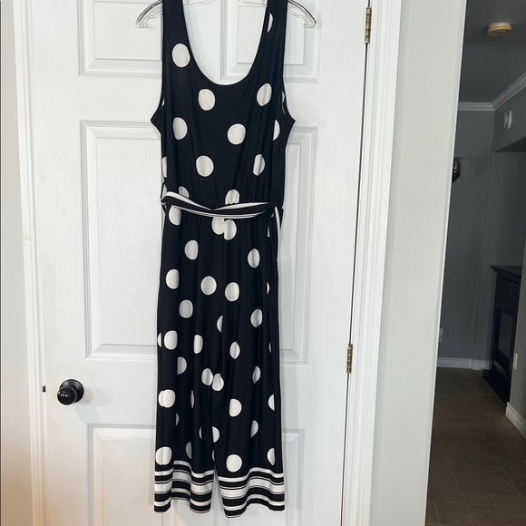 Black and White Polka Dot Jumpsuit - Picture 5 of 5